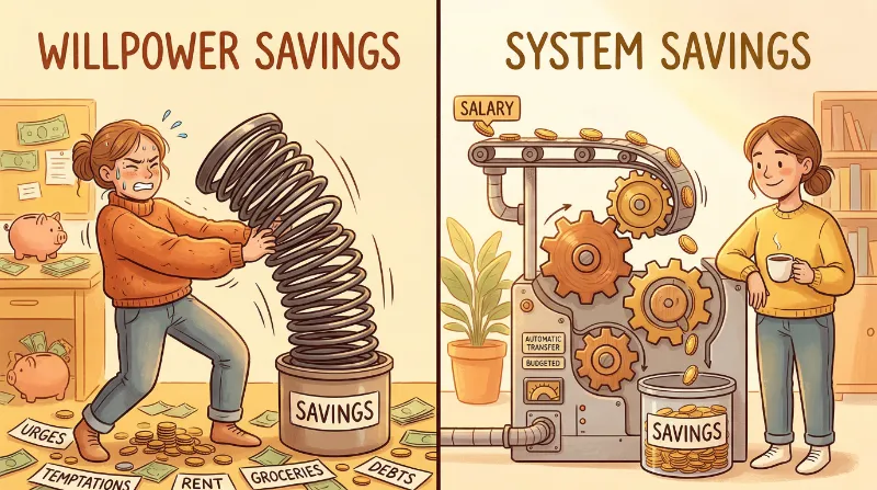 我慢の節約はリバウンドするため仕組みで解決する