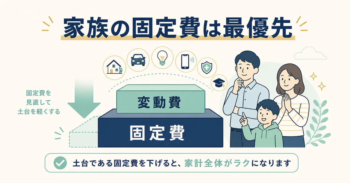 家族世帯の固定費見直しが「最優先」である理由|家族の固定費見直し 家族世帯の固定費見直しが最優先である理由|家族の固定費見直し