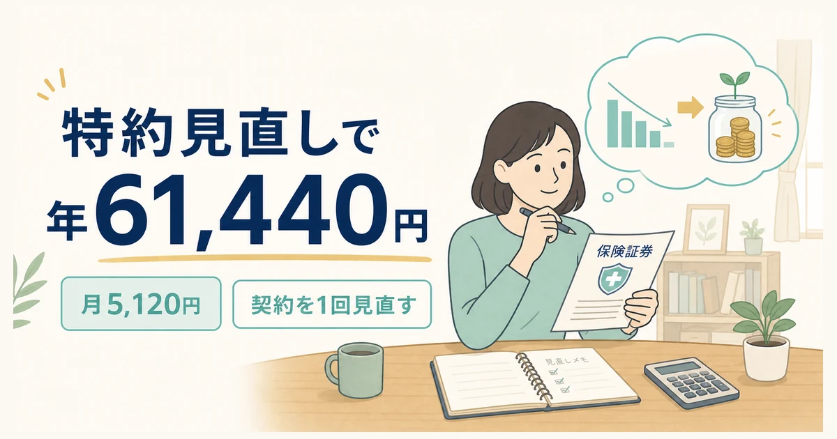 ぼくが家族の固定費から整えた理由(体験)|家族の固定費見直し 保険の特約見直しで年6万円超が浮いた体験|家族の固定費見直し