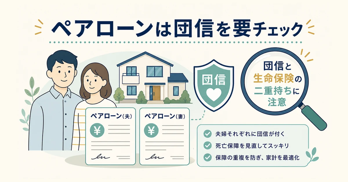 共働きの住宅ローン(ペアローン/団信)の点検ポイント|家族の固定費見直し 共働きの住宅ローン ペアローンと団信の点検ポイント|家族の固定費見直し
