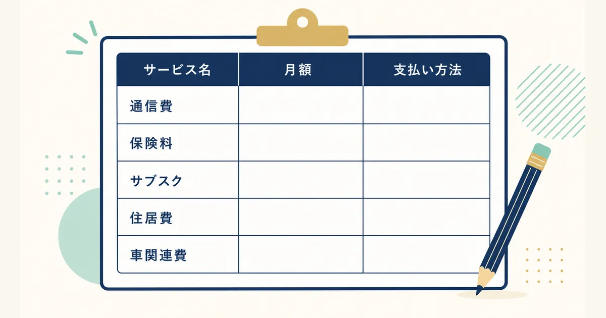 固定費と変動費の違いとは_diagram-09 固定費洗い出しシートのイメージ図|固定費と変動費の違いとは
