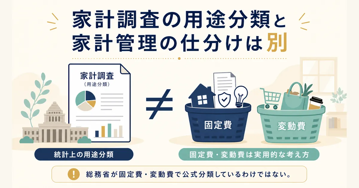 固定費と変動費の違いとは_heading-23 家計調査は固定費・変動費で公式分類されていない点に注意|固定費と変動費の違いとは