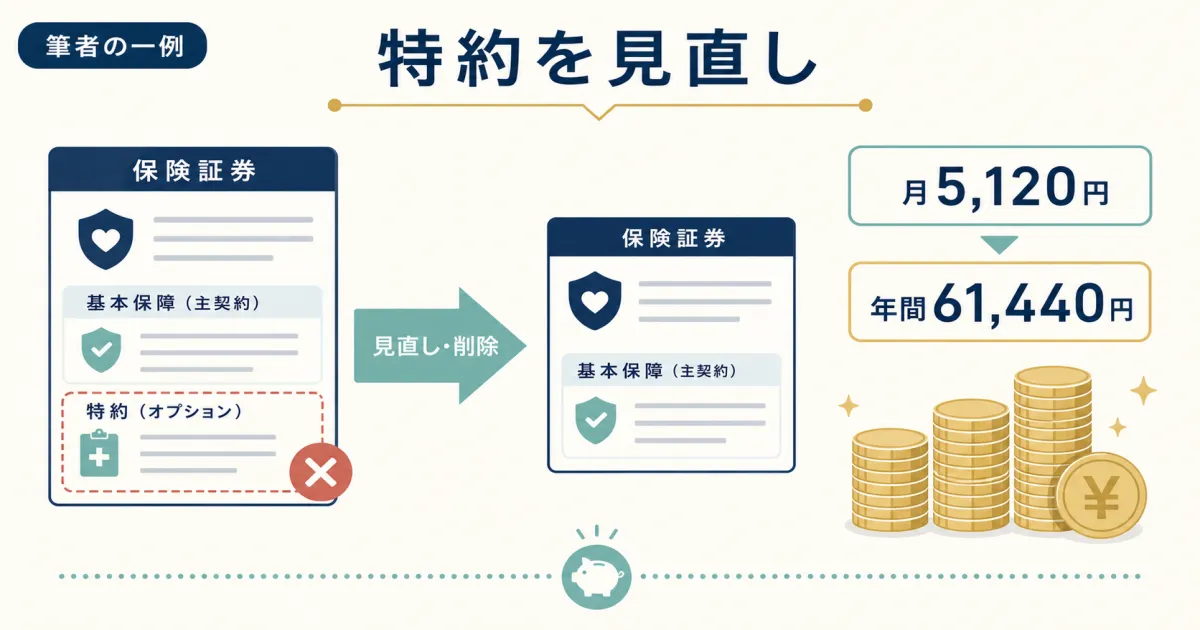 保険料見直しでの削減額イメージ｜固定費見直しシミュレーション