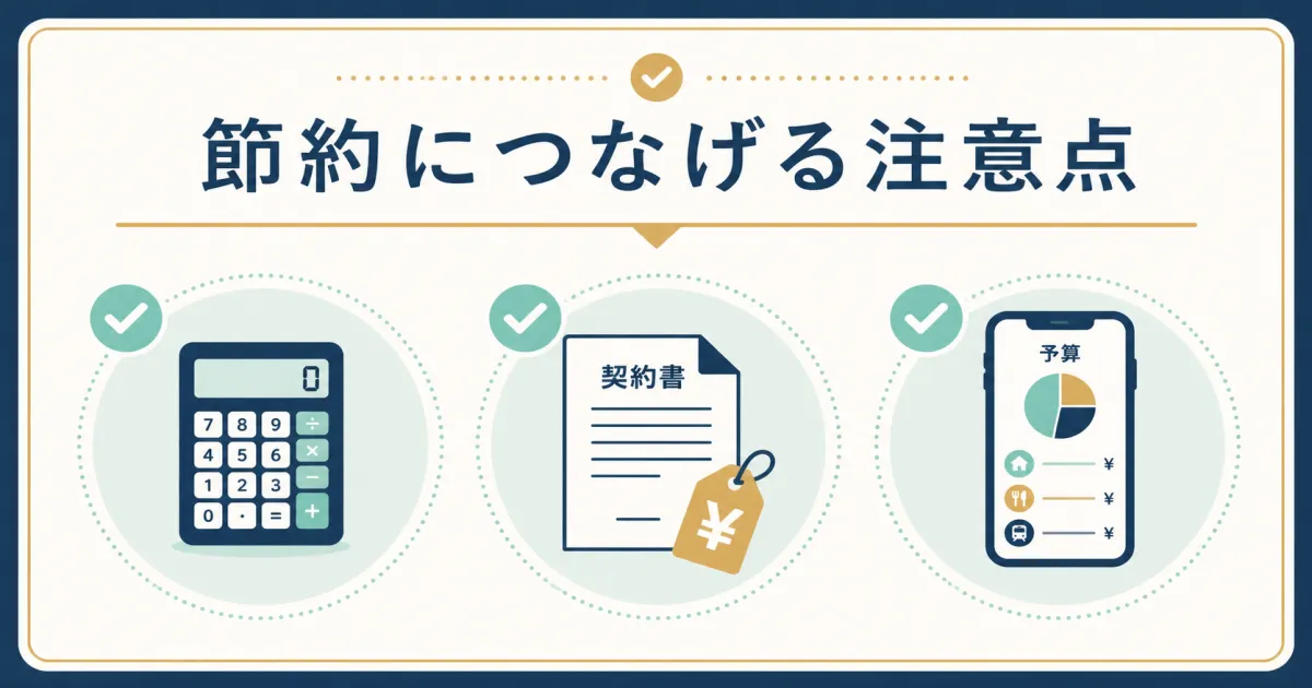 シミュレーションを実際の節約につなげる注意点｜固定費見直し