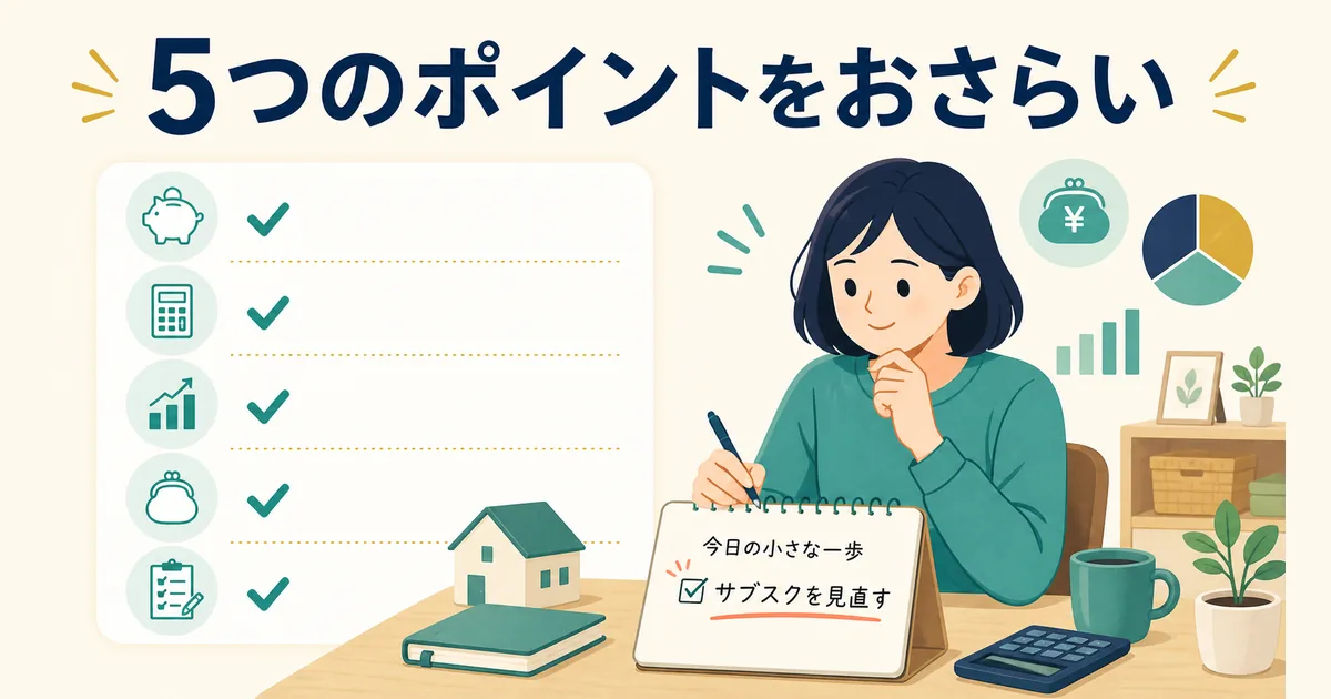 固定費見直しの5つの失敗防止ポイントのまとめ