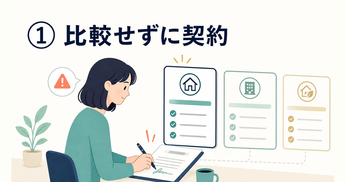 比較せずに契約する固定費見直しの失敗パターン