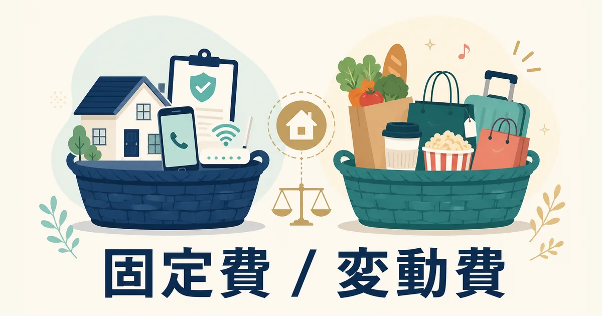 固定費と変動費の違いを示すイラスト