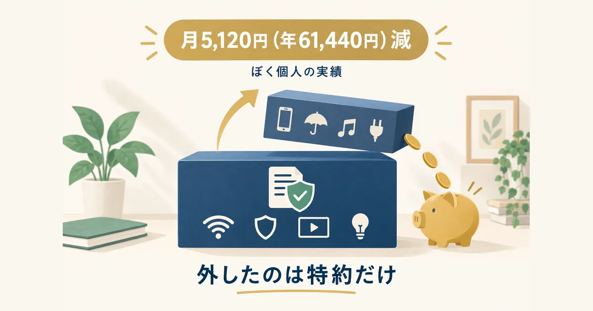 固定費見直し 体験談 見出し06 特約を外して月5,120円、年61,440円の削減|固定費見直しの体験談|元国税局員が月2万円以上浮かせた4項目の順番