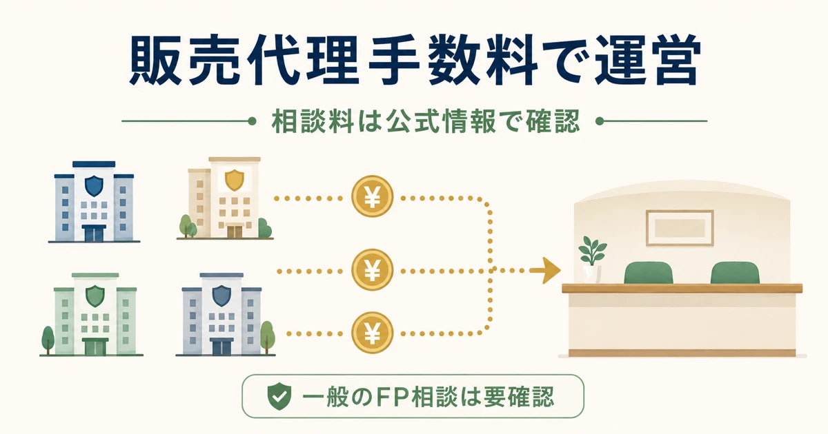 保険見直し本舗の相談料は無料 保険会社からの販売代理手数料で運営｜固定費見直しをFPに相談すべき？保険の無料相談を使う際の注意点